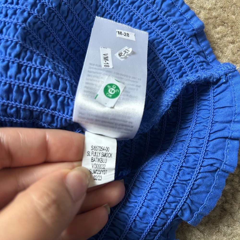 Old Navy Blue Spring Top M Tall - Picture 9 of 10